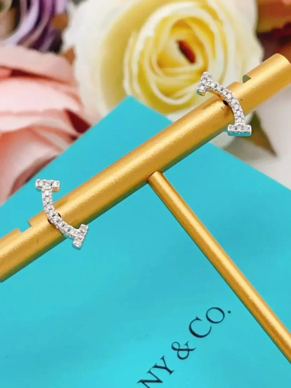 Tiffany & Co. Silver Starry Night Smile Earrings